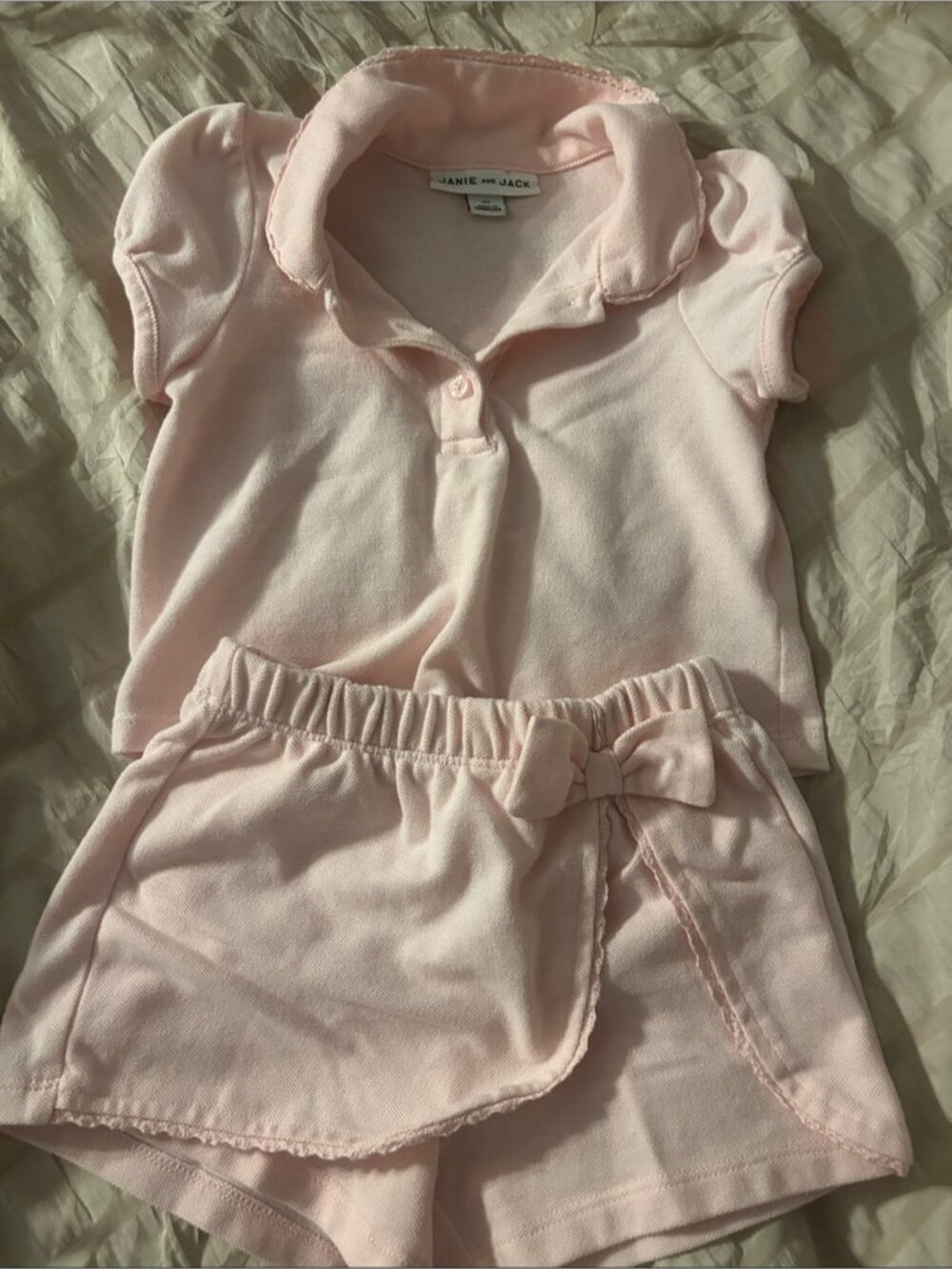 Janie and Jack Light Pink Girls' Two-Piece Set